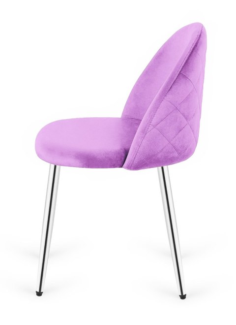 Krzesło tapicerowane GLORIA VIOLET VELVET SILVER Krzesło tapicerowane GLORIA VIOLET VELVET SILVER