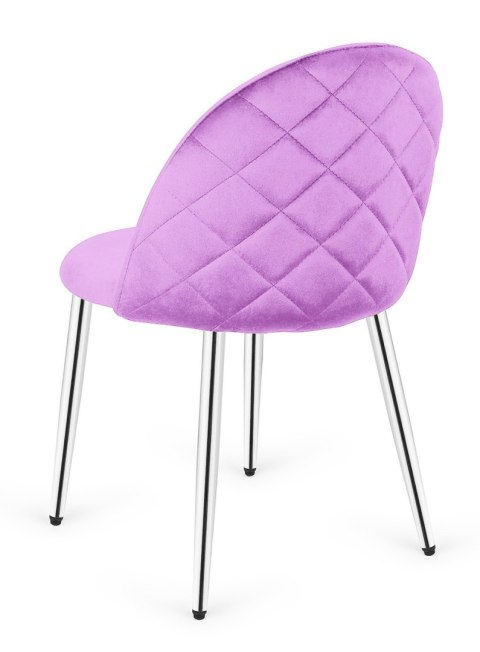 Krzesło tapicerowane GLORIA VIOLET VELVET SILVER Krzesło tapicerowane GLORIA VIOLET VELVET SILVER