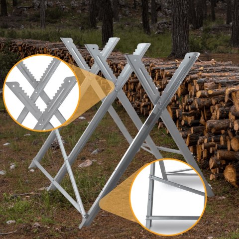 Stojak na Drewno do Cięcia Ocynkowany Wytrzymały 150kg Stojak na Drewno do Cięcia Ocynkowany Wytrzymały 150kg