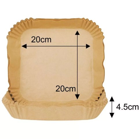 WKŁAD PAPIEROWY DO FRYTOWNICY 20x20cm 100szt. KLAUSBERG KB-7782 WKŁAD PAPIEROWY DO FRYTOWNICY 20x20cm 100szt. KLAUSBERG KB-7782