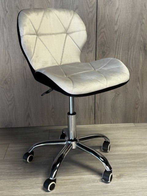 Krzesło obrotowe VASTO OFFICE VELVET BLACK + GREY SMOKE
