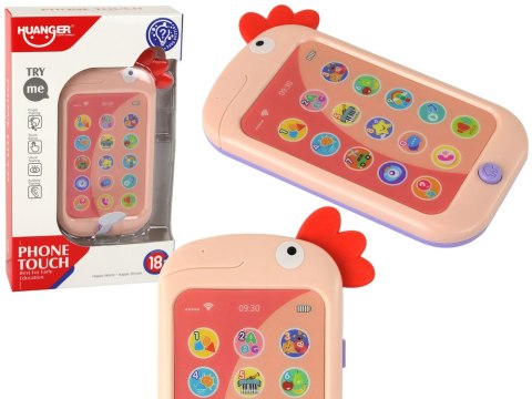 Telefon Edukacyjny Nauka Angielskiego Kurczak Różowy Telefon Edukacyjny Nauka Angielskiego Kurczak Różowy