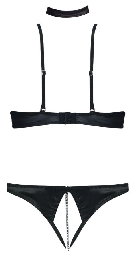 Cottelli LINGERIE - Seksowne Stringi Bez Krocza I Biustonosz Bez Miseczek Z Kwiatowym Haftem 80B/M Cottelli LINGERIE - Seksowne Stringi Bez Krocza I Biustonosz Bez Miseczek Z Kwiatowym Haftem 80B/M