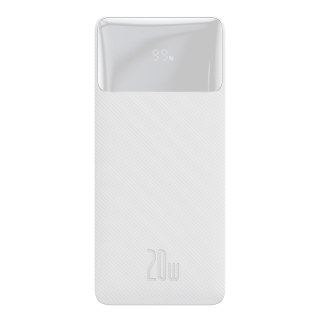 Bipow powerbank z szybkim ładowaniem 30000mAh kabel USB-A microUSB 0.25m biały