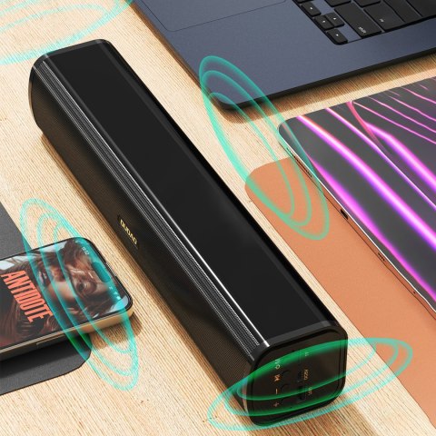 Głośnik Y2+ Bluetooth 5.0 2400mAh SD USB FM - czarny
