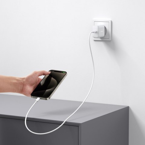 Ładowarka sieciowa USB-C PD 30W QC SFC - biała