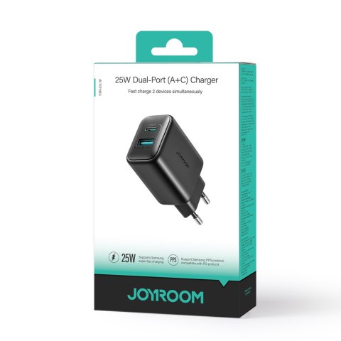 Ładowarka sieciowa USB-C i USB-A 25W SFC PPS PD - czarna