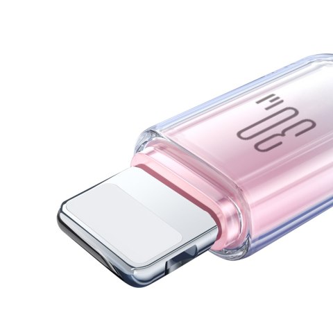Kabel przewód Crystal-Clear Series 30W USB-C - iPhone Lightning 1.2m - biały Kabel przewód Crystal-Clear Series 30W USB-C - iPhone Lightning 1.2m - biały