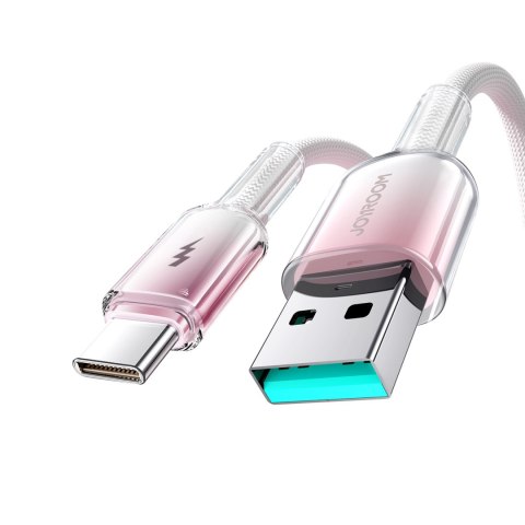 Kabel przewód Crystal-Clear Series 3A USB-A - USB-C 1.2m - biały Kabel przewód Crystal-Clear Series 3A USB-A - USB-C 1.2m - biały
