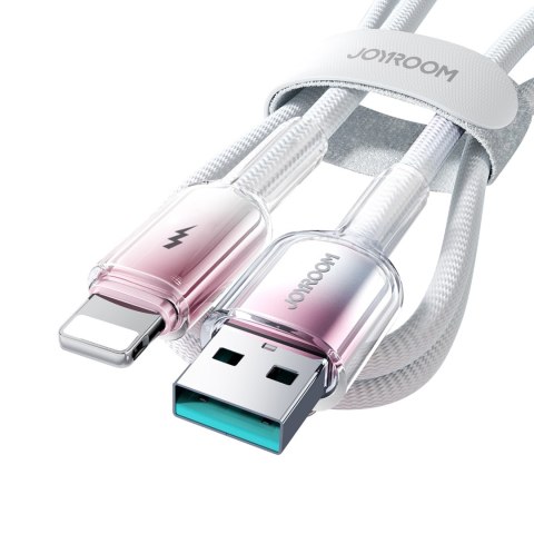 Kabel przewód Crystal-Clear Series 3A USB-A - iPhone Lightning 1.2m - biały Kabel przewód Crystal-Clear Series 3A USB-A - iPhone Lightning 1.2m - biały