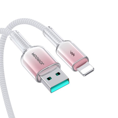 Kabel przewód Crystal-Clear Series 3A USB-A - iPhone Lightning 1.2m - biały Kabel przewód Crystal-Clear Series 3A USB-A - iPhone Lightning 1.2m - biały