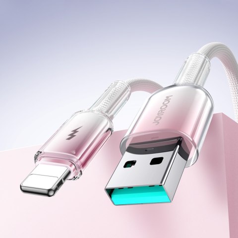 Kabel przewód Crystal-Clear Series 3A USB-A - iPhone Lightning 1.2m - biały Kabel przewód Crystal-Clear Series 3A USB-A - iPhone Lightning 1.2m - biały