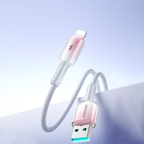 Kabel przewód Crystal-Clear Series 3A USB-A - iPhone Lightning 1.2m - biały Kabel przewód Crystal-Clear Series 3A USB-A - iPhone Lightning 1.2m - biały
