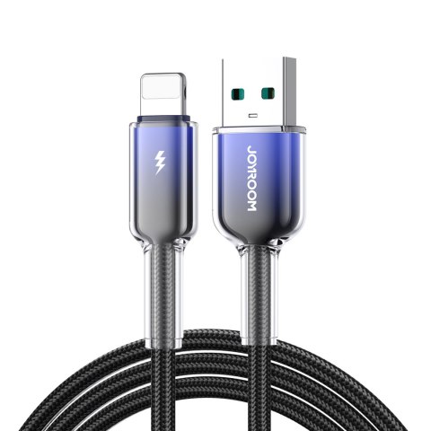 Kabel przewód Crystal-Clear Series 3A USB-A - iPhone Lightning 1.2m - czarny Kabel przewód Crystal-Clear Series 3A USB-A - iPhone Lightning 1.2m - czarny