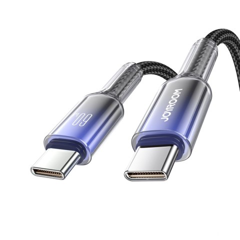 Kabel przewód Crystal-Clear Series 60W USB-C - USB-C 1.2m - czarny Kabel przewód Crystal-Clear Series 60W USB-C - USB-C 1.2m - czarny