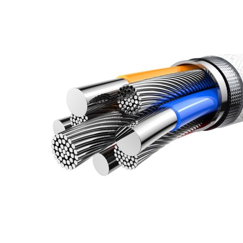 Kabel przewód Cutting-Edge Series 3A USB-A - USB-C 1.2m - szary Kabel przewód Cutting-Edge Series 3A USB-A - USB-C 1.2m - szary