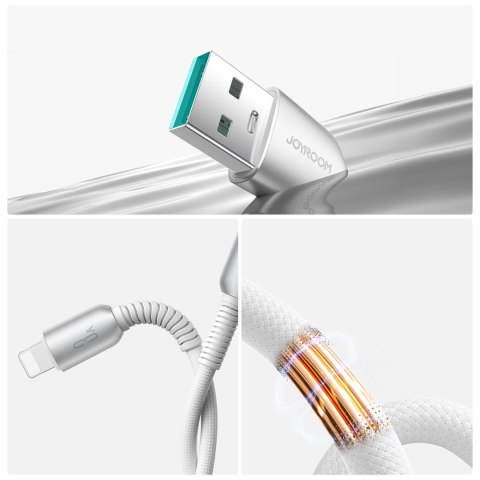 Kabel przewód Cutting-Edge Series 3A USB-A - iPhone Lightning 1.2m - szary Kabel przewód Cutting-Edge Series 3A USB-A - iPhone Lightning 1.2m - szary