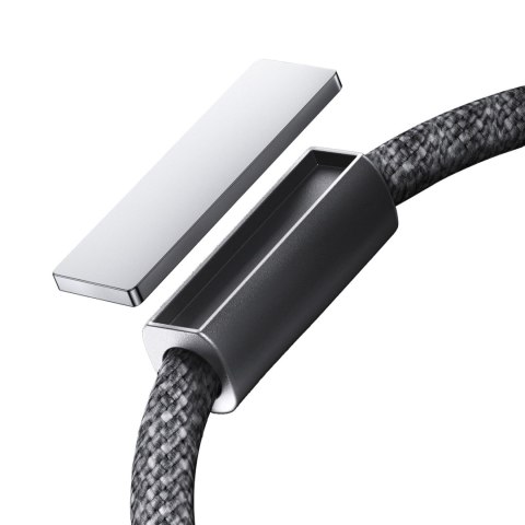 Kabel przewód USB-A - USB-C z organizerem uchwytem magnetycznym 1.2m - szary