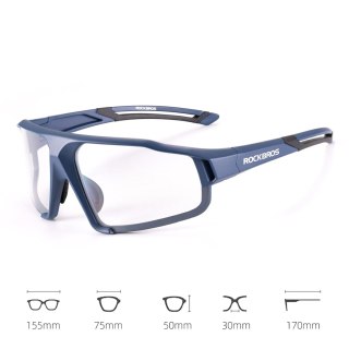 Okulary rowerowe fotochromowe UV400 z etui SP216BL - niebieskie