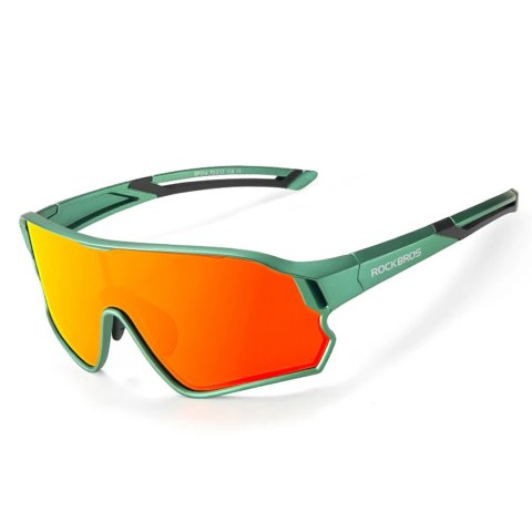 Okulary rowerowe polaryzacyjne dla dzieci 8-14 lat UV400 - zielone Okulary rowerowe polaryzacyjne dla dzieci 8-14 lat UV400 - zielone