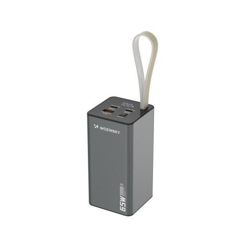 Powerbank K65+ 65W 30000mAh 2x USB-C 1x USB-A 65W - czarny
