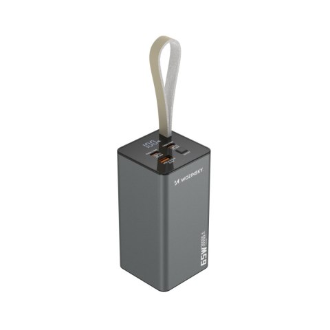 Powerbank K65+ 65W 30000mAh 2x USB-C 1x USB-A 65W - czarny