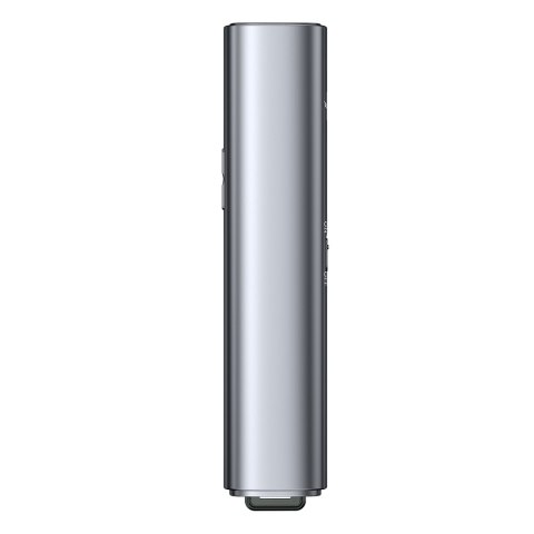 Wskaźnik laserowy z pilotem do prezentacji do 100m WiFi 2.4GHz USB-A/C - szary
