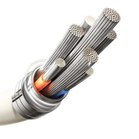 Kabel przewód USB-C - iPhone Lightning z fluorescencyjną końcówką 30W 1.2m - beżowy Kabel przewód USB-C - iPhone Lightning z fluorescencyjną końcówką 30W 1.2m - beżowy