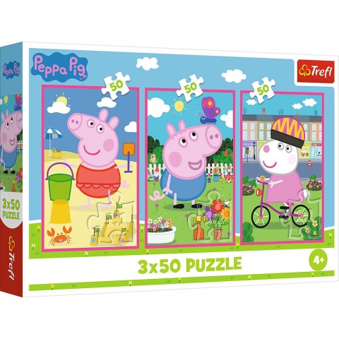 Puzzle - 3x50 - Siła przyjaźni - Peppa PigMix 70% - 34877 Puzzle - 3x50 - Siła przyjaźni - Peppa PigMix 70% - 34877