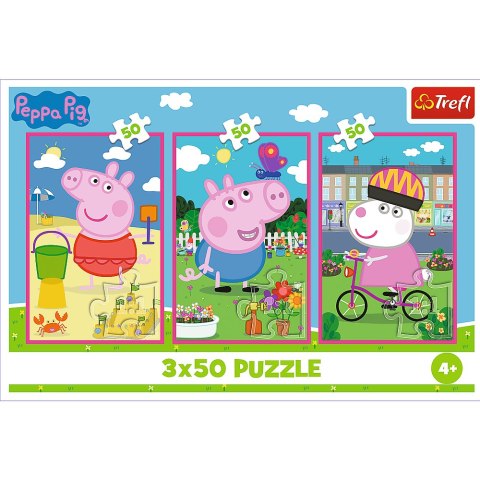 Puzzle - 3x50 - Siła przyjaźni - Peppa PigMix 70% - 34877 Puzzle - 3x50 - Siła przyjaźni - Peppa PigMix 70% - 34877