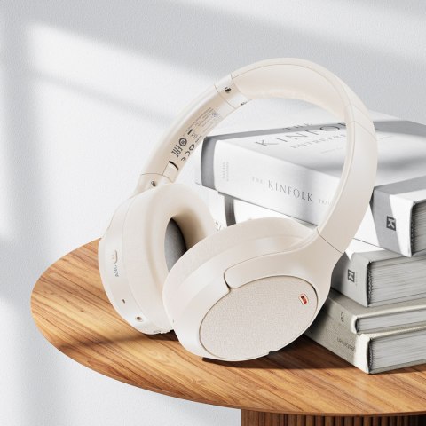 Słuchawki nauszne H6 ANC bezprzewodowe Bluetooth 5.3 IPX4 - białe Słuchawki nauszne H6 ANC bezprzewodowe Bluetooth 5.3 IPX4 - białe