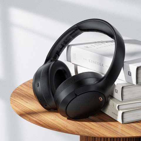 Słuchawki nauszne H6 ANC bezprzewodowe Bluetooth 5.3 IPX4 - czarne