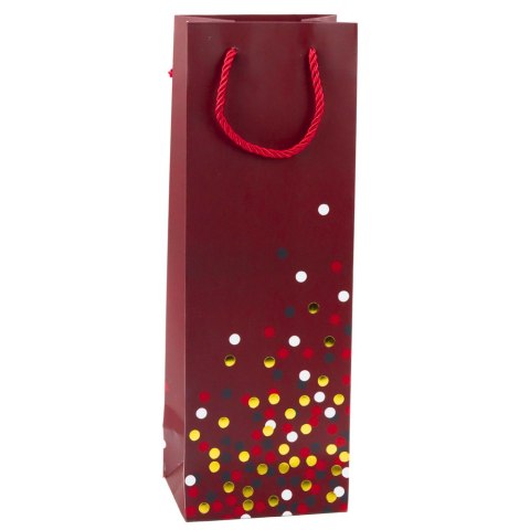 Torba Prezentowa Na Butelkę Wino W Kropki 36 x 12 x 9cm Torba Prezentowa Na Butelkę Wino W Kropki 36 x 12 x 9cm