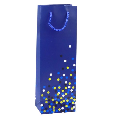 Torba Prezentowa Na Butelkę Wino W Kropki 36 x 12 x 9cm Torba Prezentowa Na Butelkę Wino W Kropki 36 x 12 x 9cm