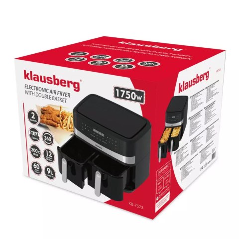 FRYTOWNICA BEZTŁUSZCZOWA 2 x 4,5L KLAUSBERG KB-7573 FRYTOWNICA BEZTŁUSZCZOWA 2 x 4,5L KLAUSBERG KB-7573