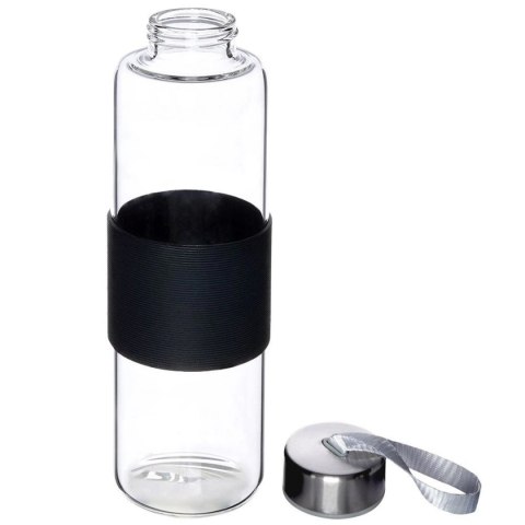 SZKLANA BUTELKA NA WODĘ 600ml 259152-C CZARNA SZKLANA BUTELKA NA WODĘ 600ml 259152-C CZARNA