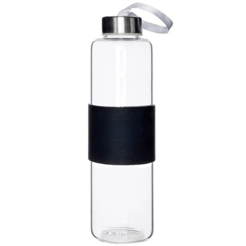 SZKLANA BUTELKA NA WODĘ 600ml 259152-C CZARNA SZKLANA BUTELKA NA WODĘ 600ml 259152-C CZARNA