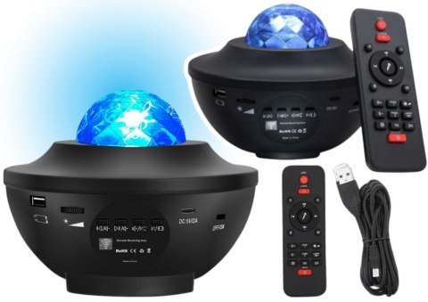 Projektor Gwiazd Lampka Nocna Led Głośnik Bluetooth Pilot Projektor Gwiazd Lampka Nocna Led Głośnik Bluetooth Pilot