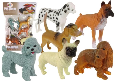 Zestaw 6 Figurek Psów Figurka Psy Rasowe Zestaw 6 Figurek Psów Figurka Psy Rasowe
