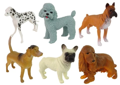 Zestaw 6 Figurek Psów Figurka Psy Rasowe Zestaw 6 Figurek Psów Figurka Psy Rasowe