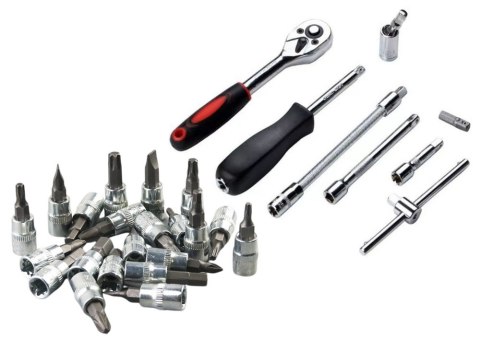 Zestaw Kluczy Nasadowych 1/4" - 46 Elementów w Walizce Zestaw Kluczy Nasadowych 1/4" - 46 Elementów w Walizce