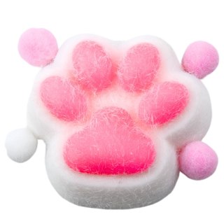 Gniotek Kocia Łapka Zabawka Antystresowa Sensoryczna Sierść Squishy Biała