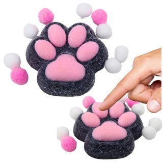 Gniotek Kocia Łapka Zabawka Antystresowa Sensoryczna Sierść Squishy Czarna