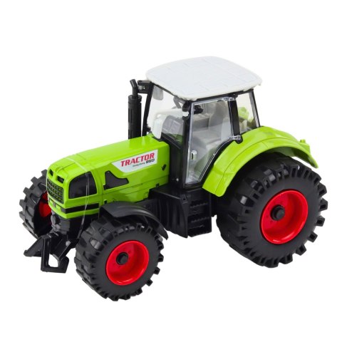 Traktor Z Przyczepką Napęd Frykcyjny Otwierana Maska Drzwi Zielony Traktor Z Przyczepką Napęd Frykcyjny Otwierana Maska Drzwi Zielony