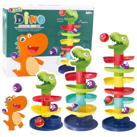 Wieża Zjeżdżalnia Dla Kulek Piłek Głowa Sorter Dinozaur Zielony Wieża Zjeżdżalnia Dla Kulek Piłek Głowa Sorter Dinozaur Zielony