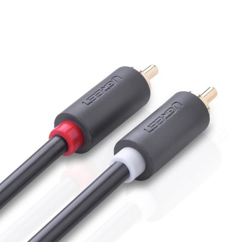 Kabel przewód audio 2RCA (męski) 3m - szary Kabel przewód audio 2RCA (męski) 3m - szary