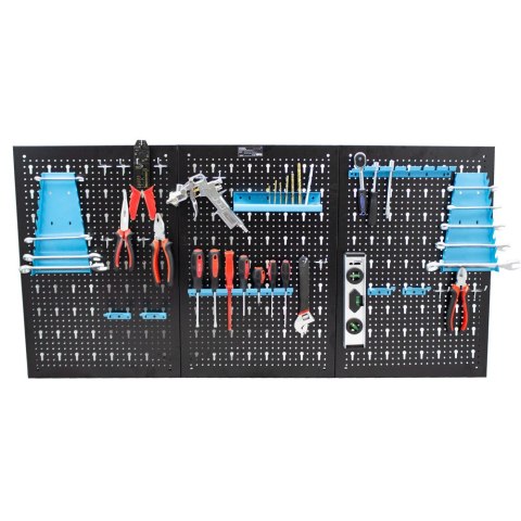 Metalowa tablica narzędziowa warsztatowa 120x60 cm z 25 uchwytami do Garażu Metalowa tablica narzędziowa warsztatowa 120x60 cm z 25 uchwytami do Garażu
