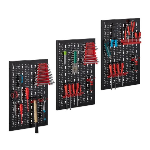 Metalowa tablica narzędziowa warsztatowa 120x60 cm z 25 uchwytami do Garażu Metalowa tablica narzędziowa warsztatowa 120x60 cm z 25 uchwytami do Garażu