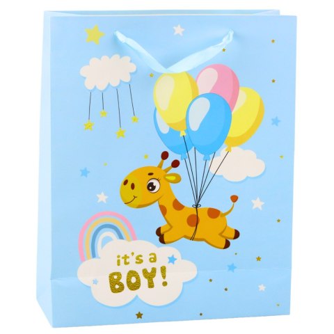 Torba Prezentowa It's A Boy Żyrafa Niebieska 32 x 26 x 10 cm Torba Prezentowa It's A Boy Żyrafa Niebieska 32 x 26 x 10 cm