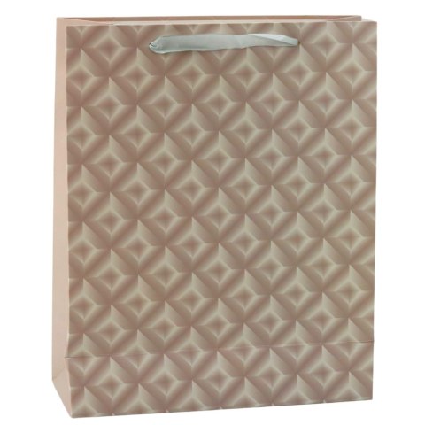 Torba Prezentowa Z Tłoczeniem Beżowa 32 x 26 x 10cm Torba Prezentowa Z Tłoczeniem Beżowa 32 x 26 x 10cm